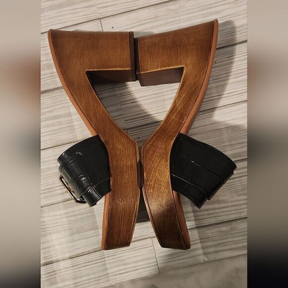 Vince Camuto Corlanda Croc Platform Sandal in Black Size 9.5 - Picture 6 of 14